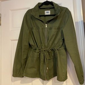 Old navy army green tie waisted jacket